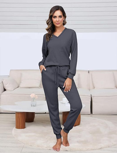 Waffle Top & Trousers