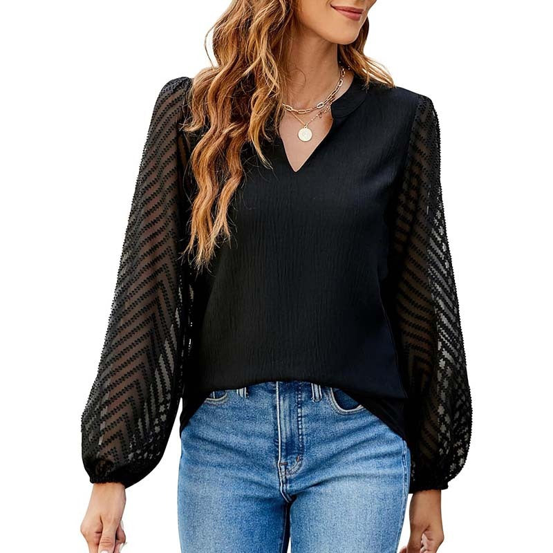 Women's Lace Chiffon Blouse