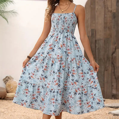 Robe midi fleurie