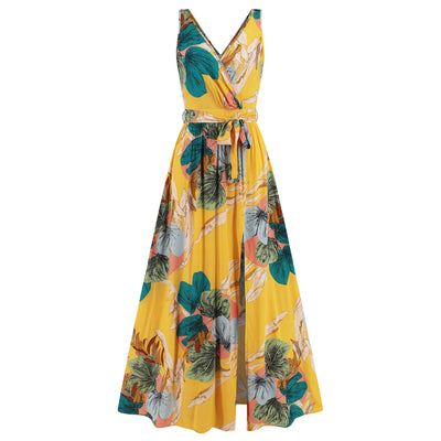 Floral V-Neck Maxi Dress