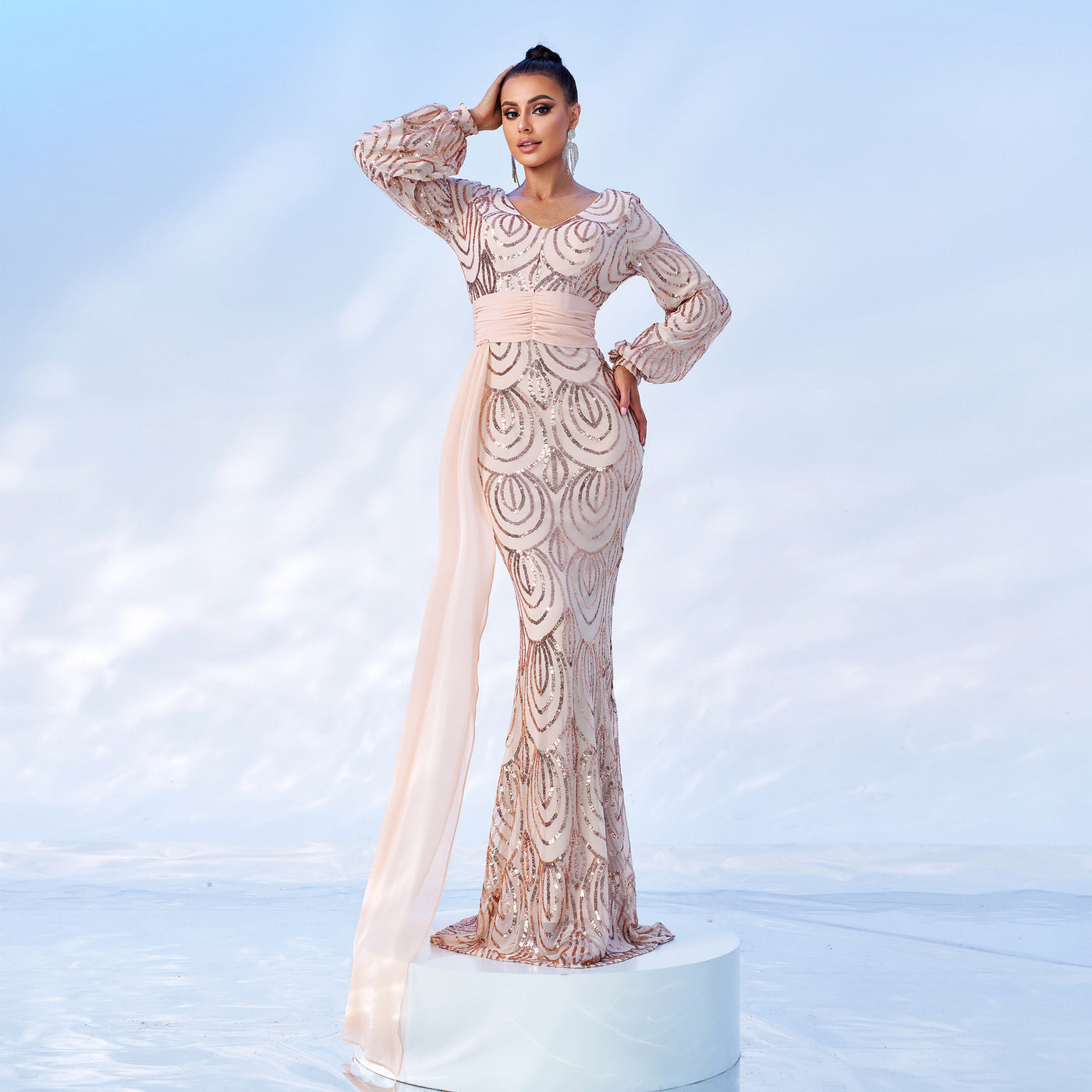 Robe élégante à paillettes