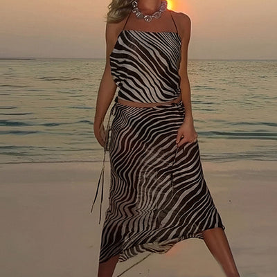 Printed Split Maxi Dress