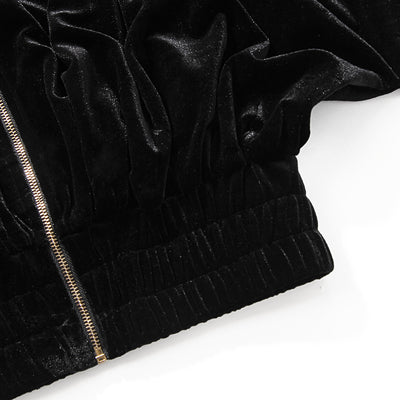 Velvet Crop Hoodie