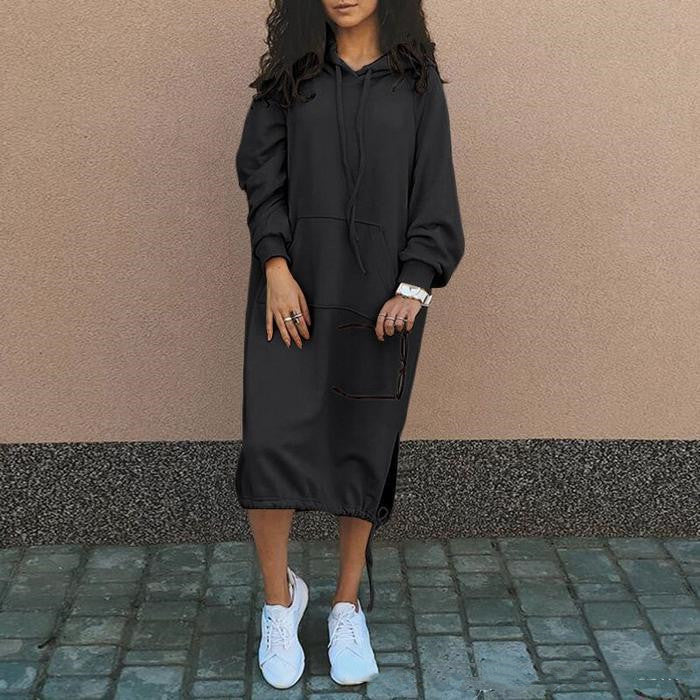 Hooded Long Sweatshirt