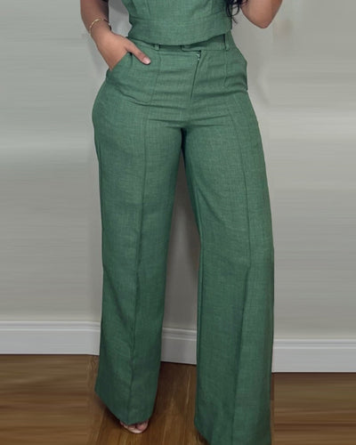 Sleeveless Top & Trousers