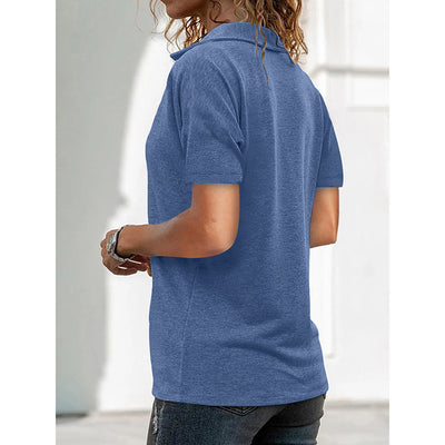 Women's Zipper Polo Shirt