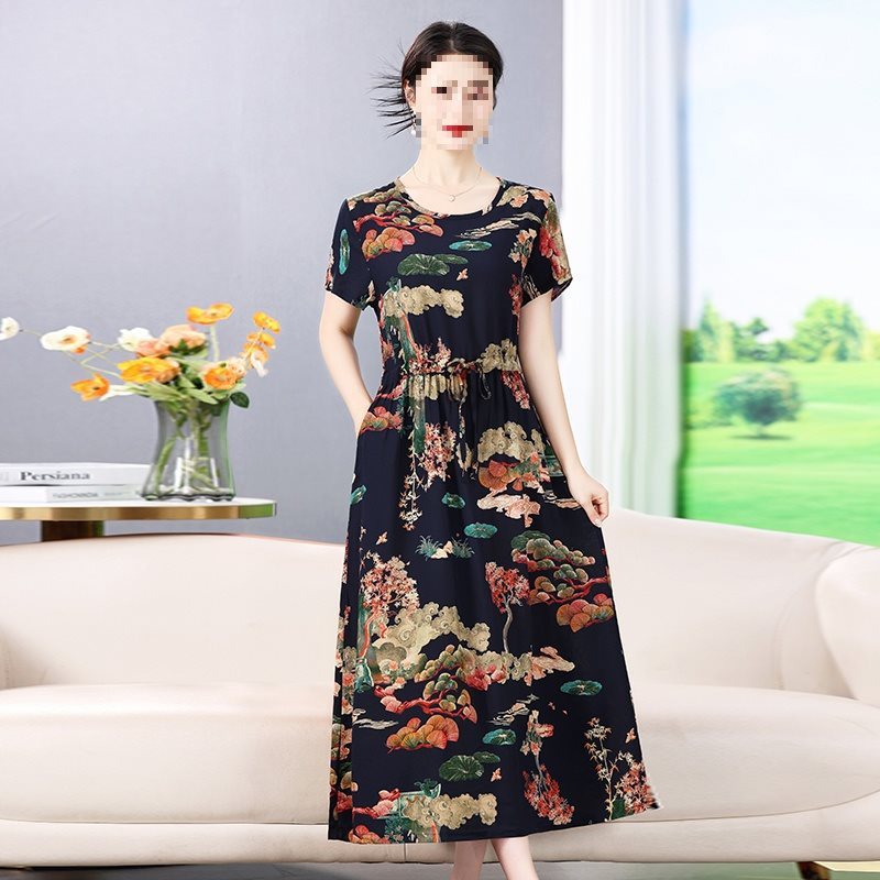 Robe portefeuille fleurie