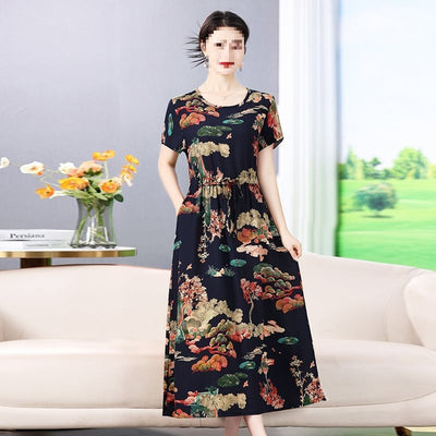 Robe portefeuille fleurie