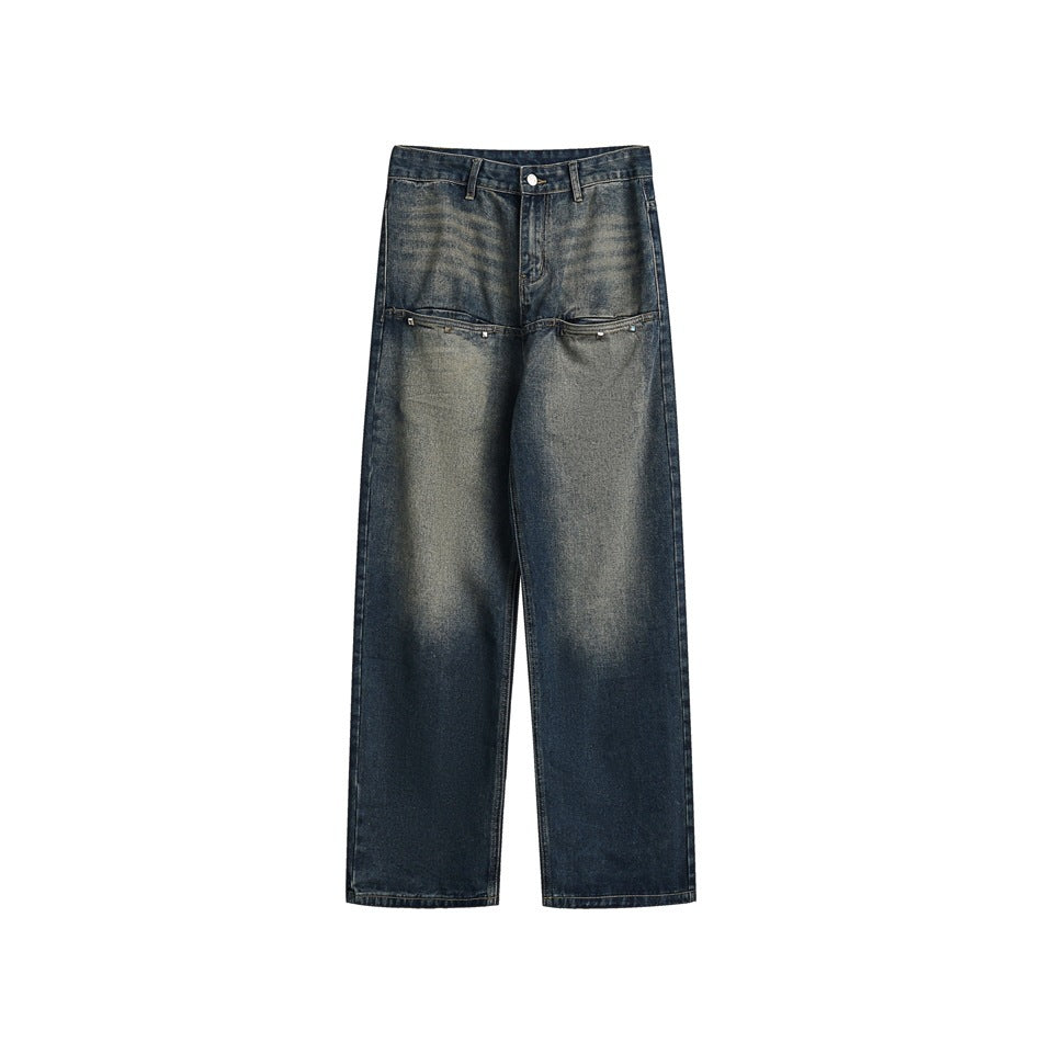Pantalon en jean délavé