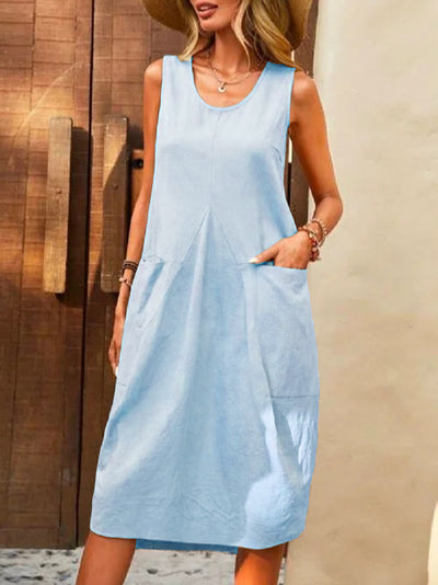 Robe décontractée de couleur unie