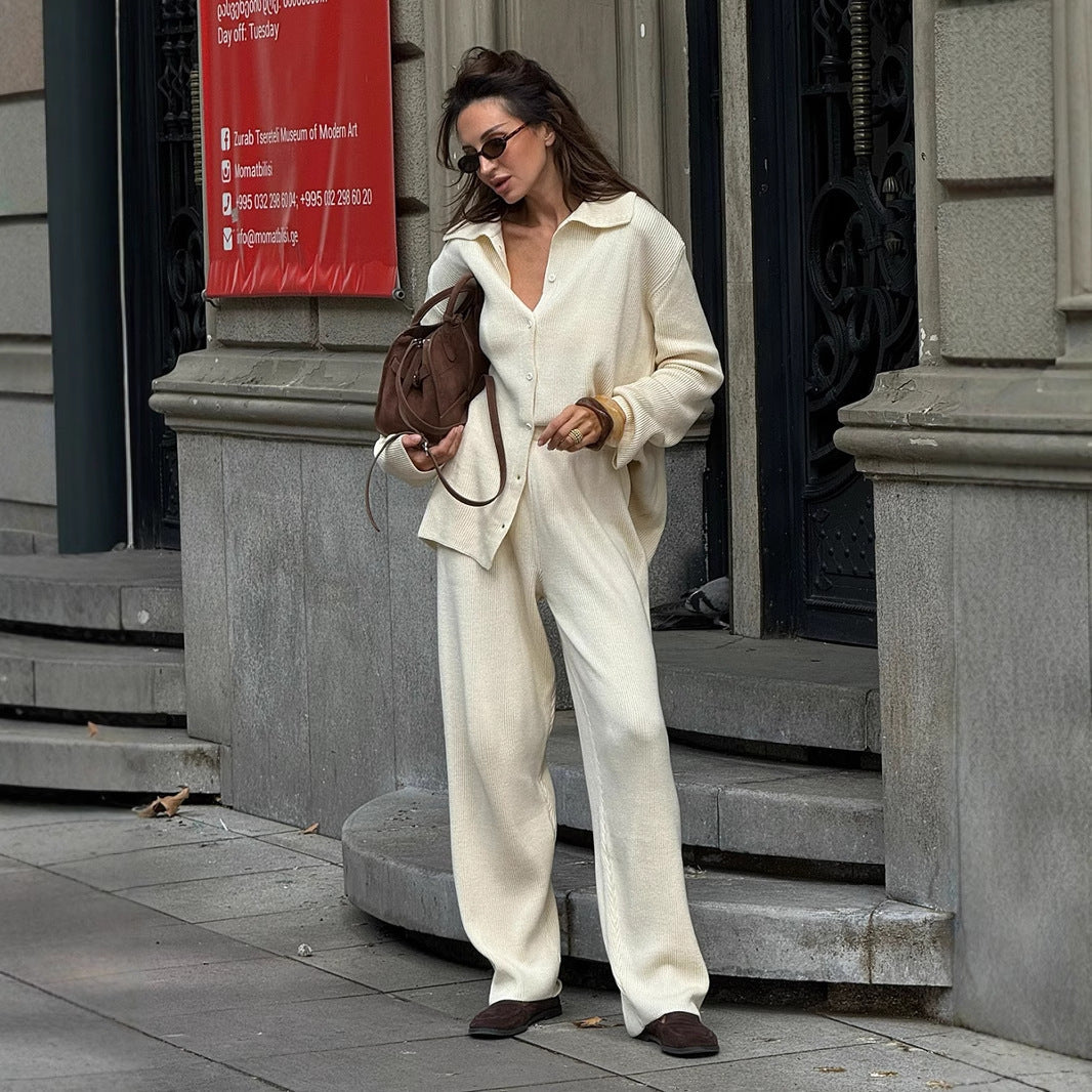 Loose Fit Cord Sweater Suit