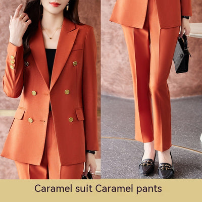 Costume slim fit caramel