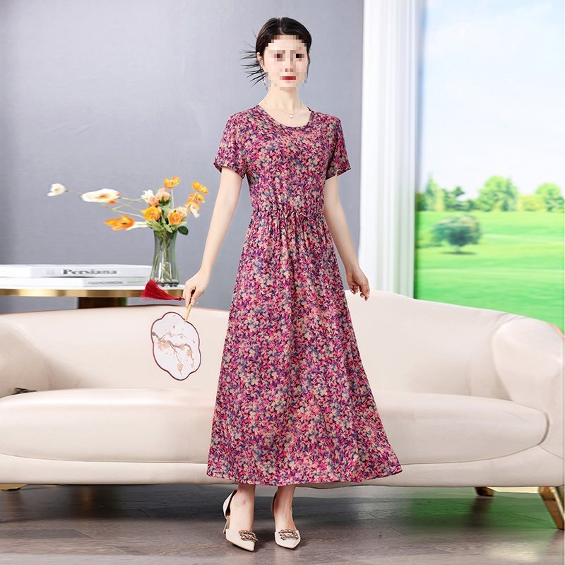 Robe portefeuille fleurie