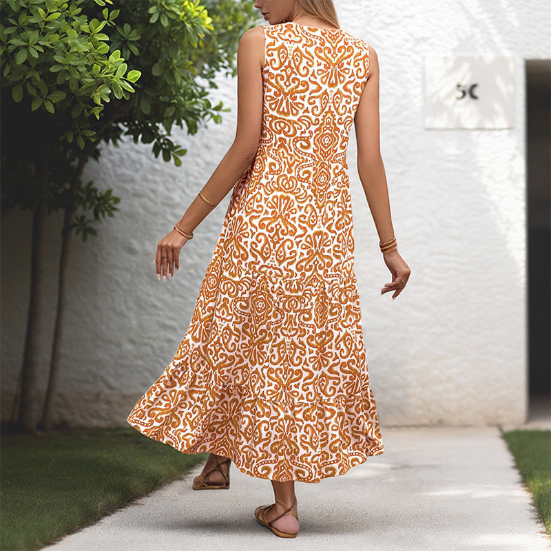 Abstract Midi Dress