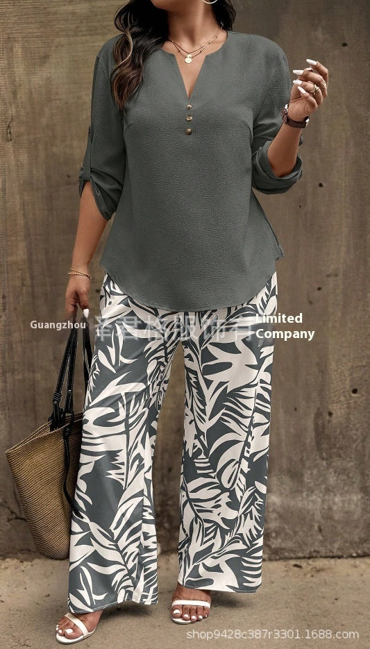 Plant Print Suit