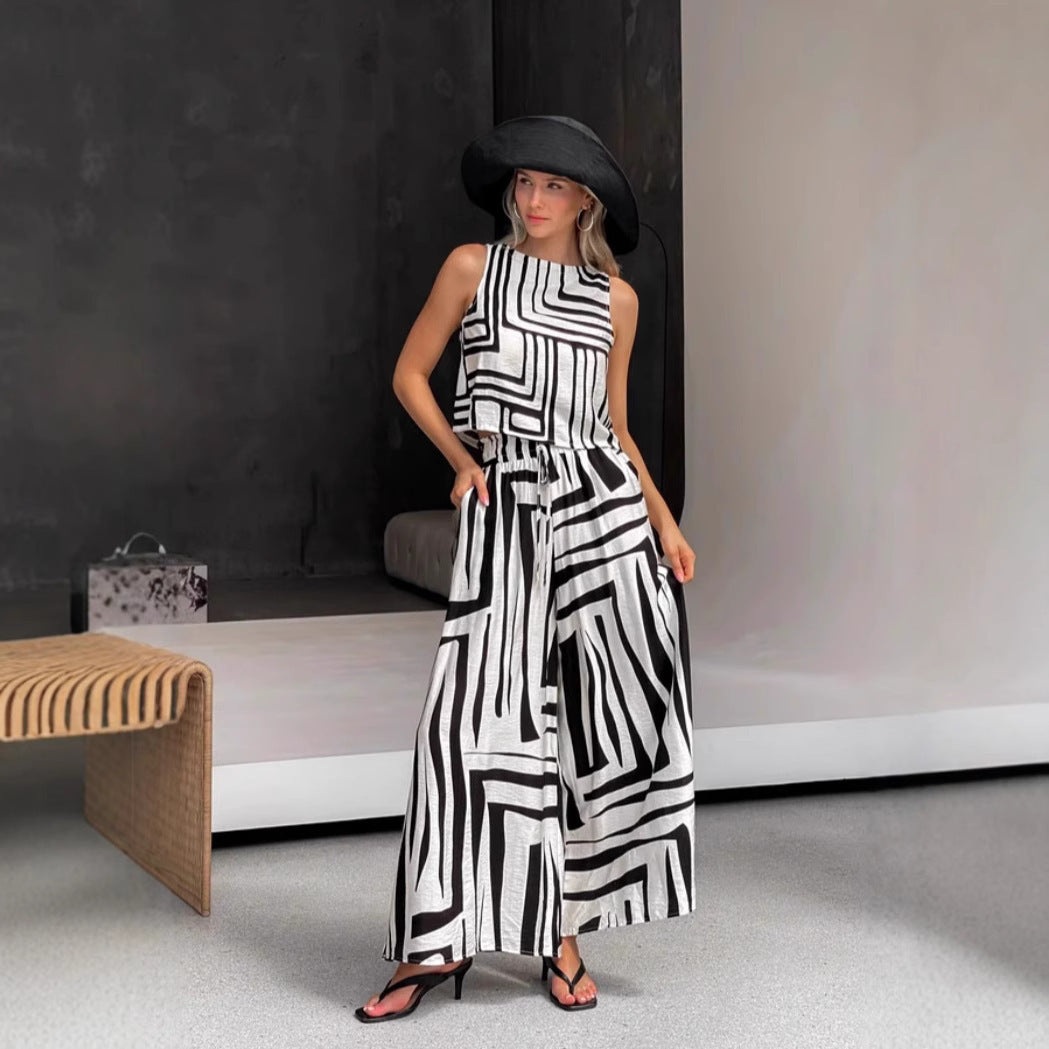 Loose Vest Pants Set