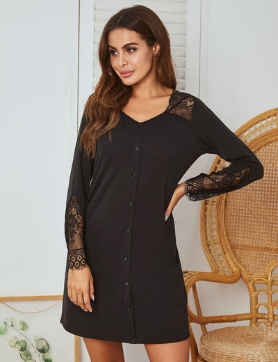 Chemise de nuit en point de dentelle