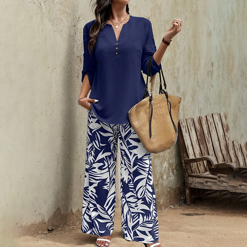 V-neck Top & Pants