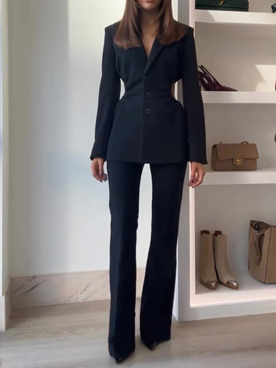 Cutout Blazer Set