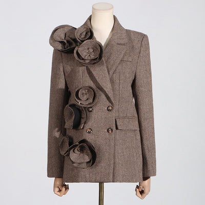 Blazer à détails floraux