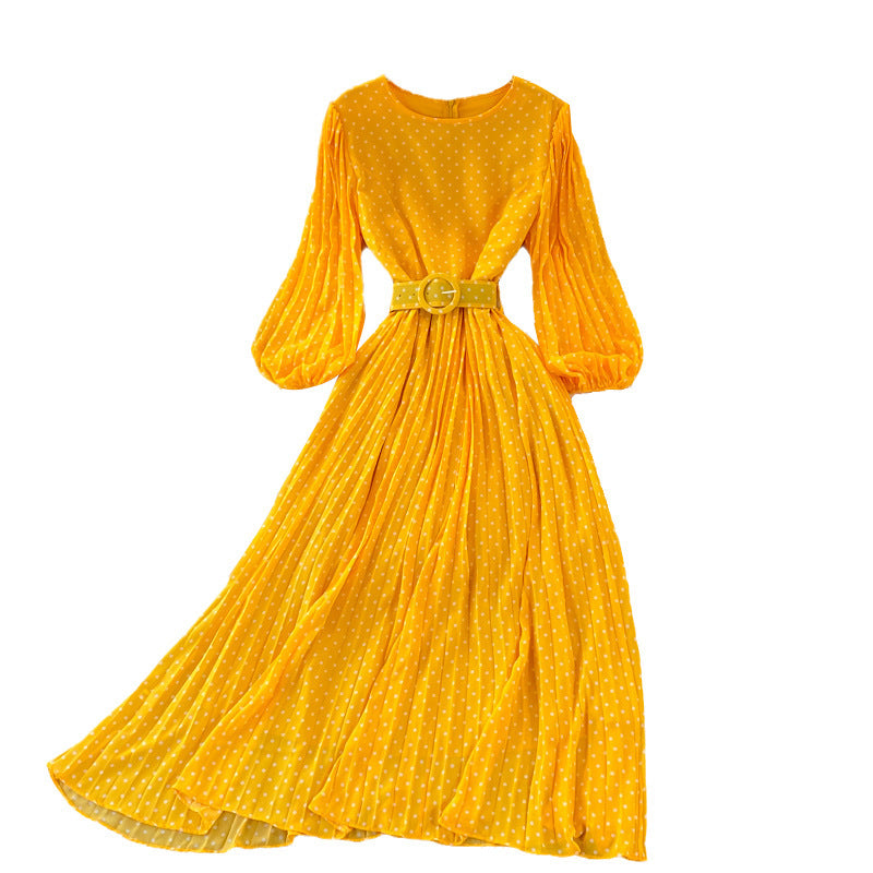 Robe en mousseline à pois