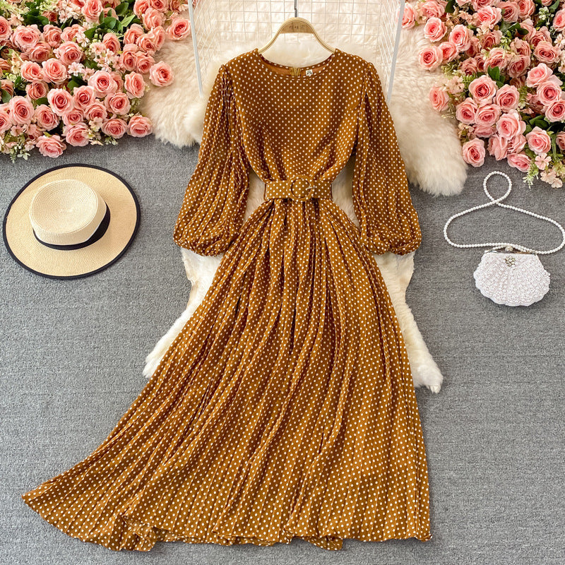 Robe en mousseline à pois