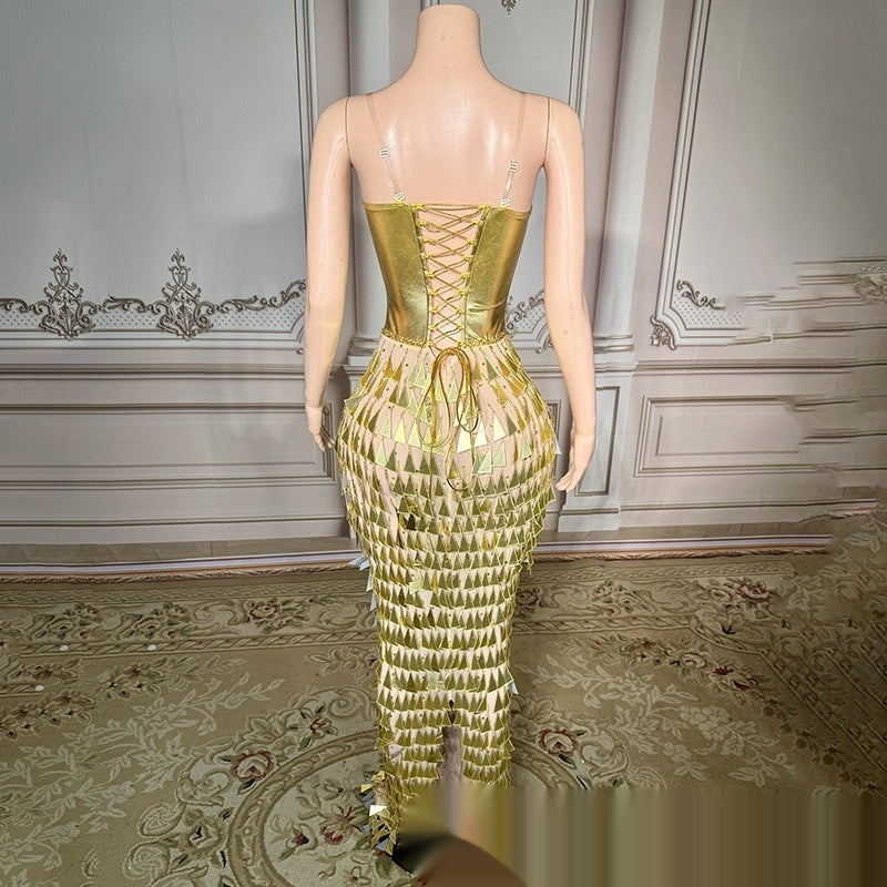 Golden Mermaid Bandage Gown – Women - Shé Hauté