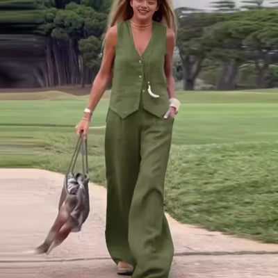 Solid Color Casual Suit