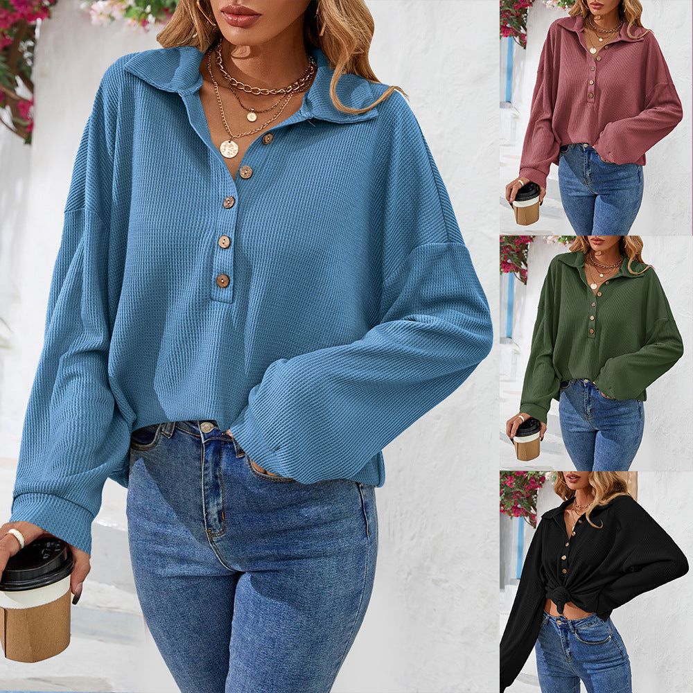 Haut sweat-shirt uni décontracté