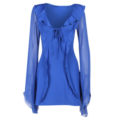 Robe à volants et lacets
