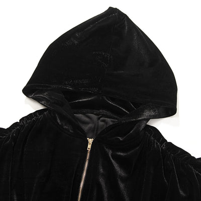Velvet Crop Hoodie