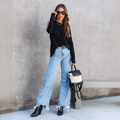 Pantalon chic à pompons