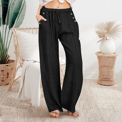 Pantalon ample à boutons
