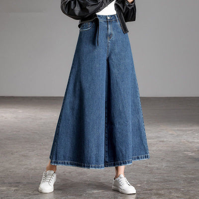 Jupe en jean à jambes larges