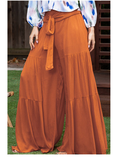 Pantalon à taille froncée