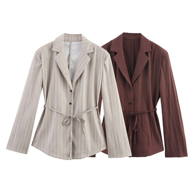 Belted Jacket Set