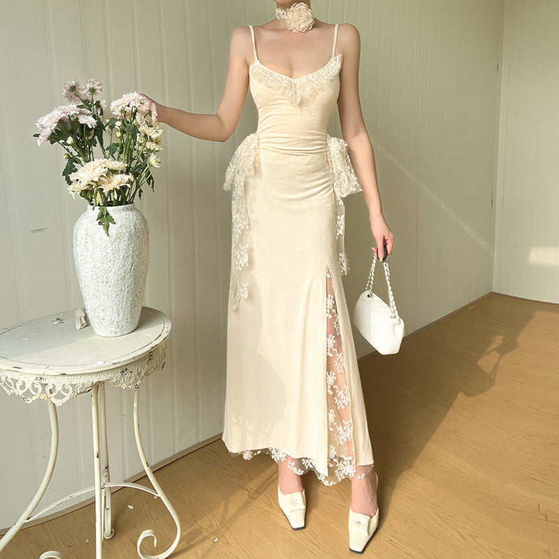 Lace Slit Dress
