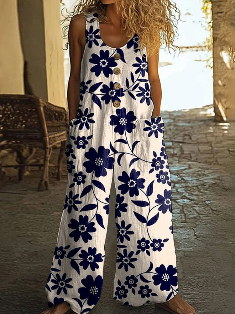 3D Floral Jumpsuit