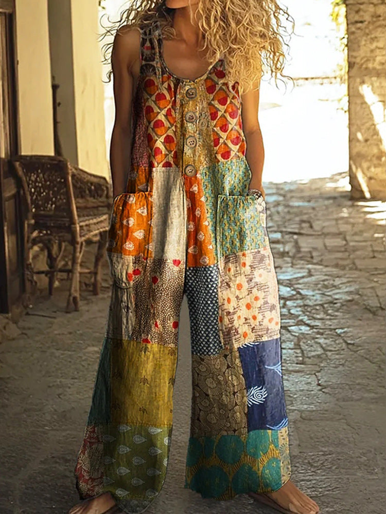 3D Floral Jumpsuit