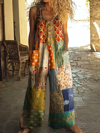 3D Floral Jumpsuit