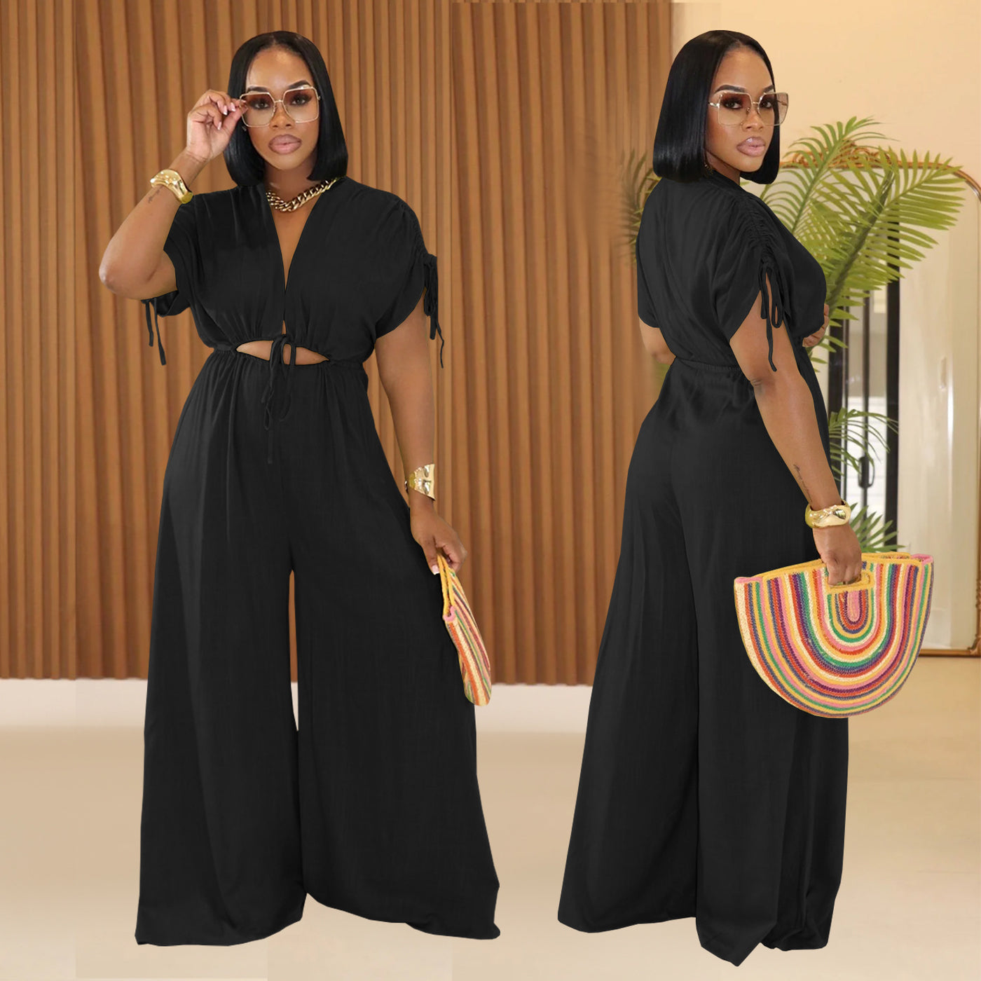 Women’s Lace-Up Jumpsuit