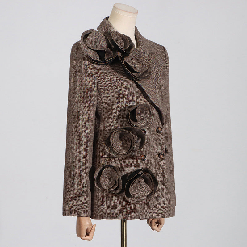 Blazer à détails floraux