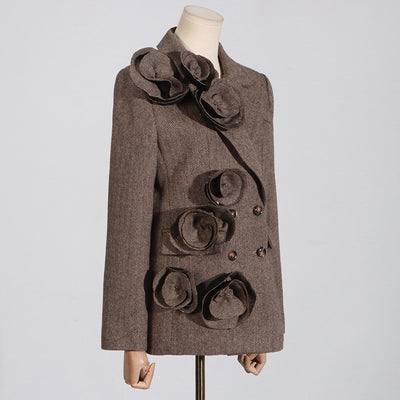 Blazer à détails floraux