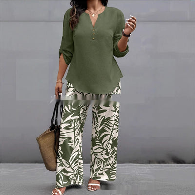 Plant Print Suit