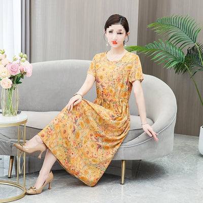 Robe portefeuille fleurie