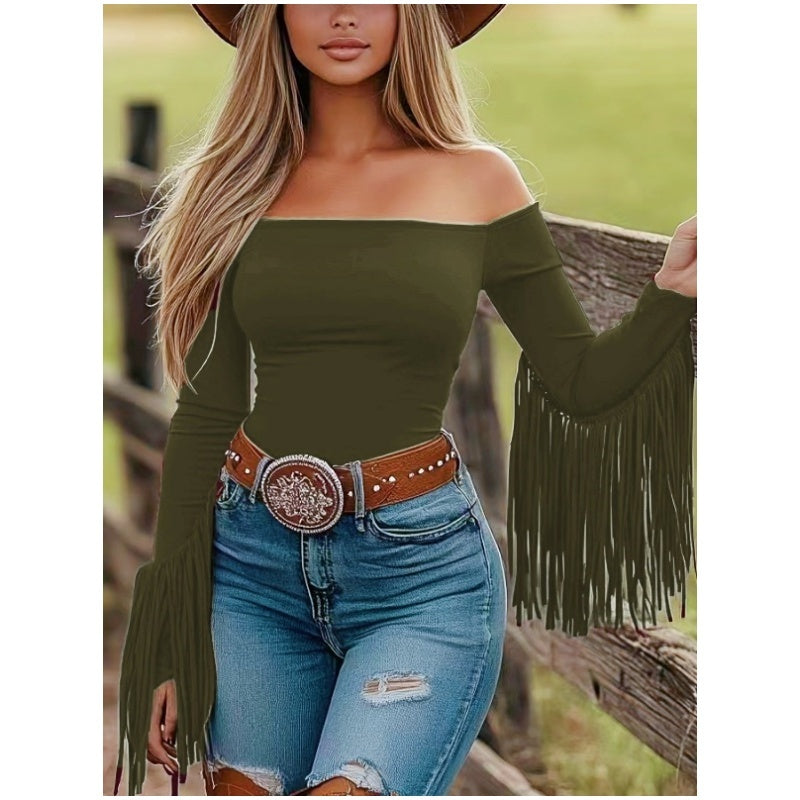 Tassel Off Shoulder Fit