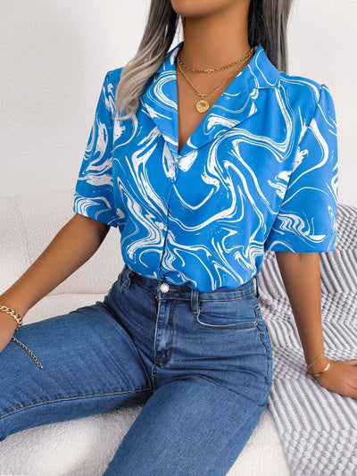 Women's Tie-Dye Lapel Shirt