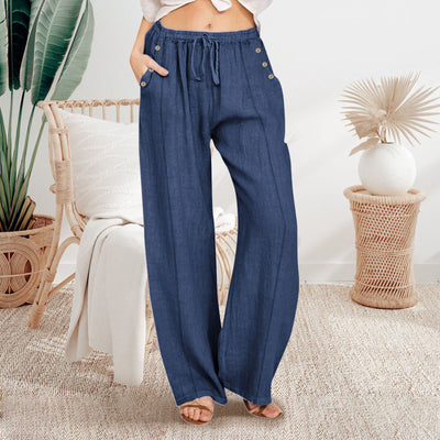 Pantalon ample à boutons