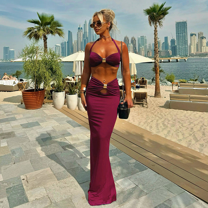 Off-Shoulder Slit Set