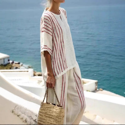 Linen Top Pants Set